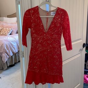 Stylestalker red lace dress size xs. Worn once